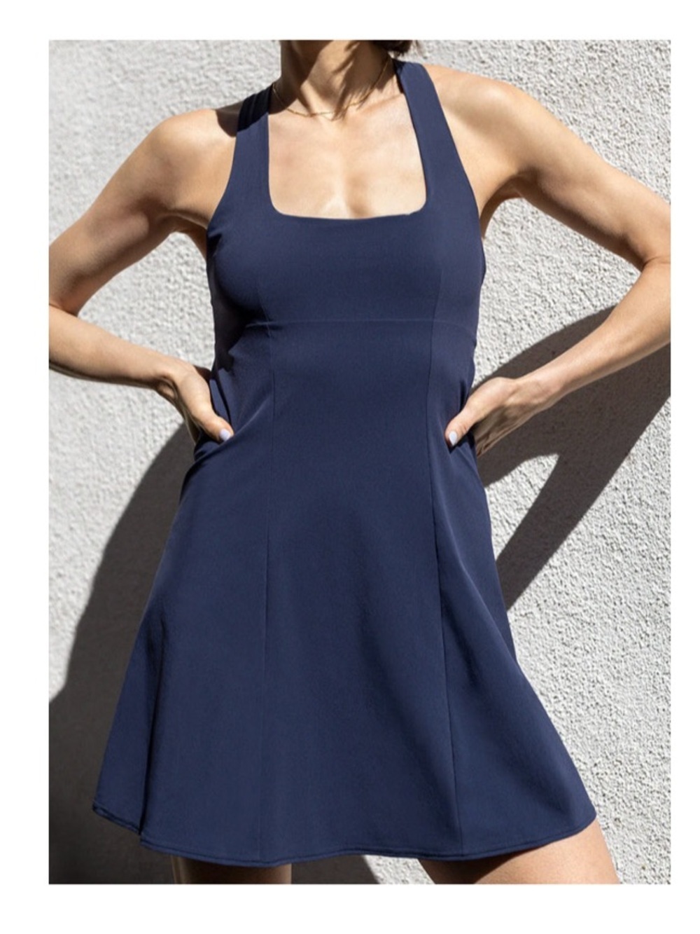 Outdoor Voices Cross Back Dress in Navy Size Small Tennis Pickleball Workout